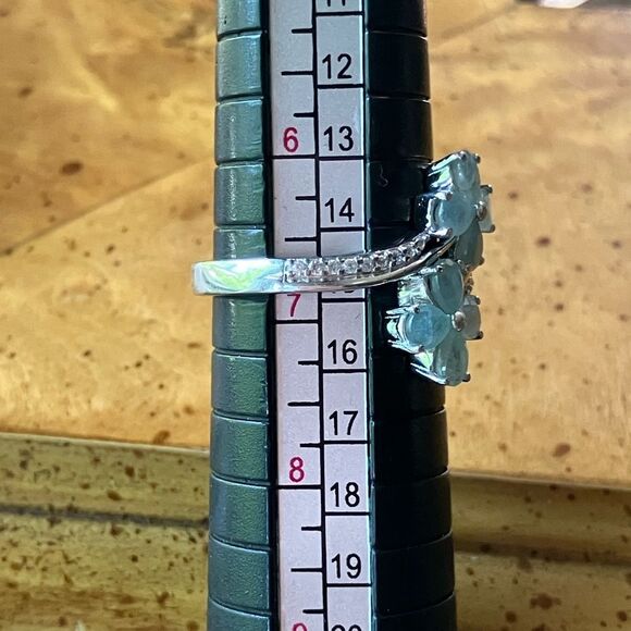 Natural Grandidierite Sterling Silver Artistic Ring Size 6.75 - Picture 8 of 9